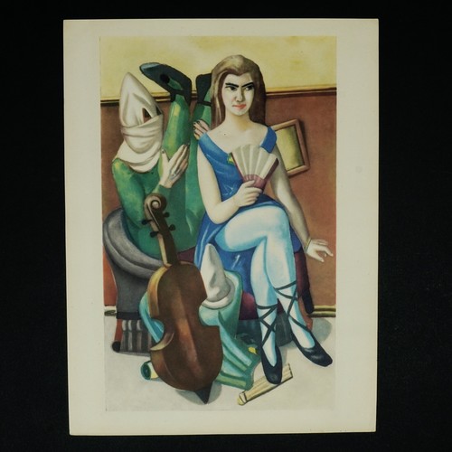 Original Offset-Lithografie Max Beckmann Pierette + Clown 1947 32x24 cm P.MIN