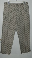 Women Liz Claiborne Audra Floral Brown Work Casual Pants Size 10
