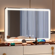 Large 80x55CM Hollywood Makeup Mirror LED 3 Color Light Up Vanity Mirror W/ USB