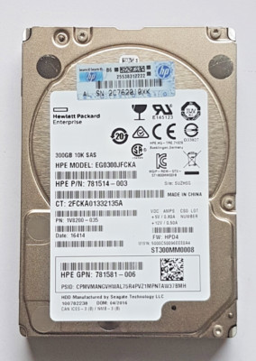 HPE 600GB SAS 12G Enterprise 10K SFF (2.5") Hard Disk Per Server - 872477-B21, Con Firmware Firmato - 3