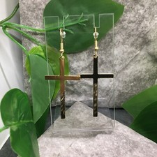 2 Gold-tone Earring Set Retro Dangle Drop Hook Hoop New Free Ship 6106