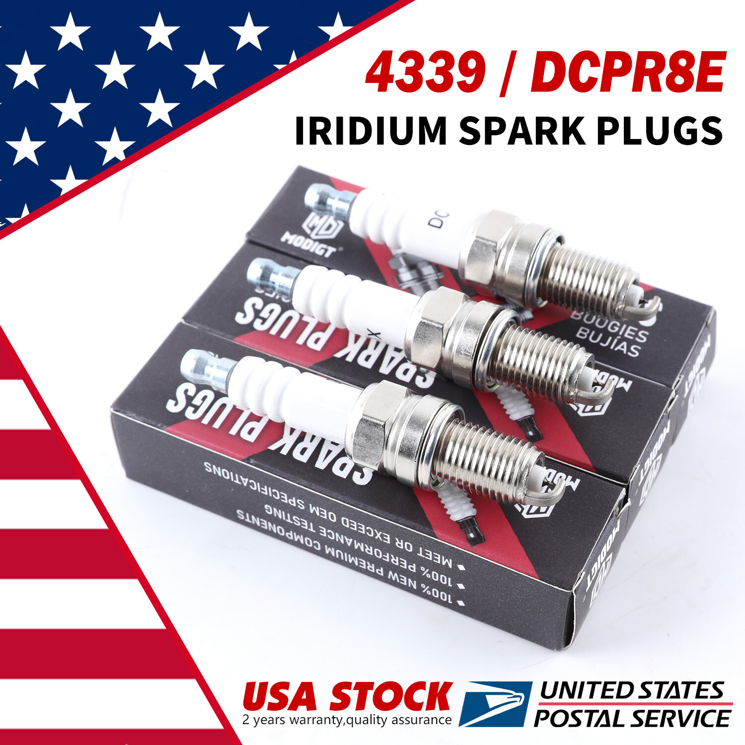 3x Fits NGK 4339 DCPR8E Standard Spark Plugs for YR6DES Y6DC XU24EPR-U XU24EP-U