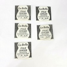 La Bella Guitar Strings Folk Singer Ball End Nylon Folk Guitars 5 Pack Different