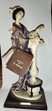 Statua ceramica Capodimonte Geisha di G.Armani dipinta a mano