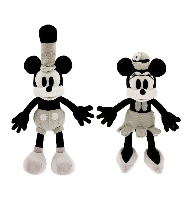 Disney 100 Mickey and Minnie Mouse Steamboat Willie Plush Set