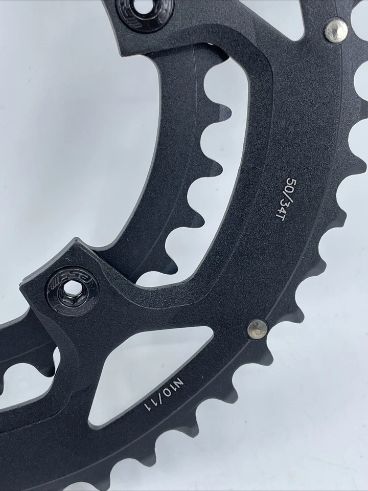 FSA Pro Road 50 & 34 Compact 5-Arm 110mm 10/11-Speed Alloy Chainring Set - Image 4 of 4