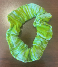 Green Scrunchie Guatemala Hand Made Yoga Bright NEW Scrunchy Hair Barret Style