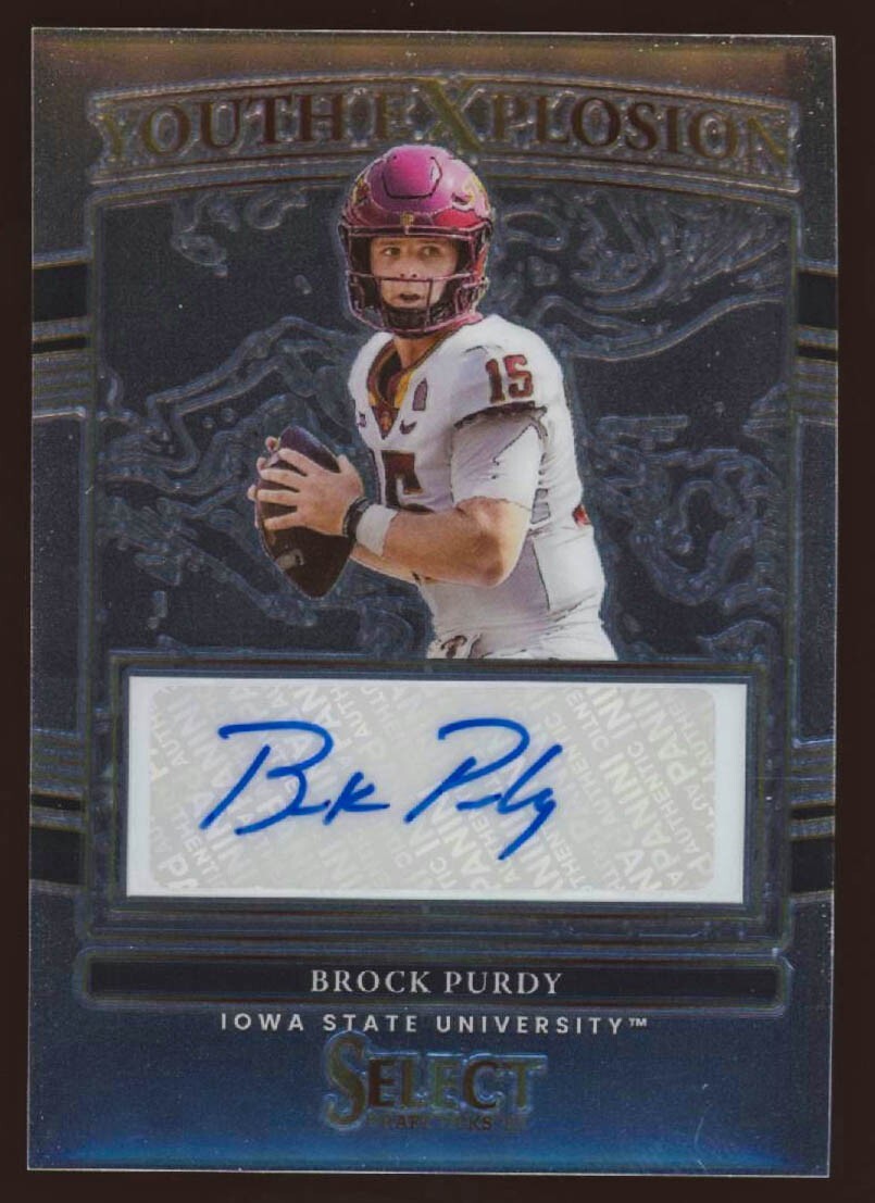 2022 Panini Select Brock Purdy Auto Youth Explosion Autograph #YE-BPU Draft