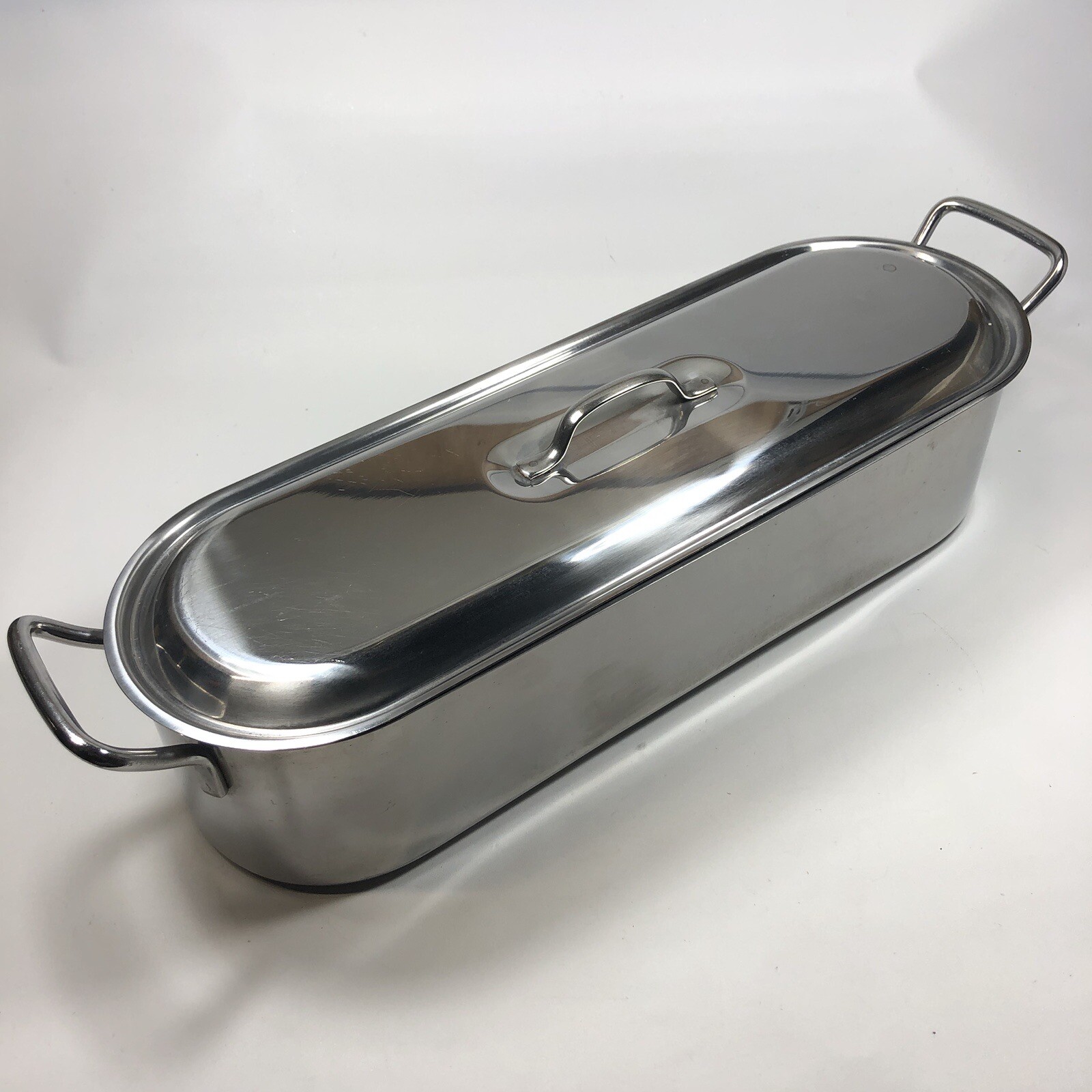 Inox Stainless Steel Fish Poacher Steamer Pan Lid Rack Roaster Baking