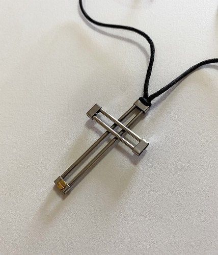 Cross Bar Necklace Silver Gold Irregular Frame Bijoux Chic