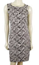 MICHAEL MICHAEL KORS sleeveless sheath brown and white dress size 4