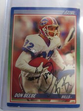 Signed Autographed 1990 Score Don Beebe Buffalo Bills #46