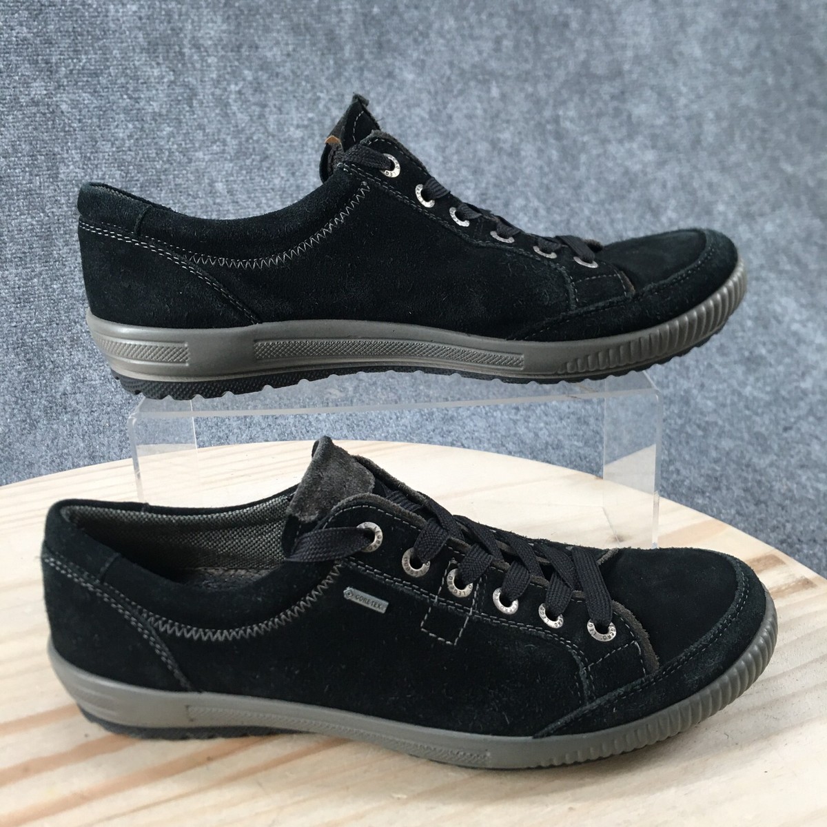 Legero Shoes Womens US10 Tanaro Casual Low Sneakers Black