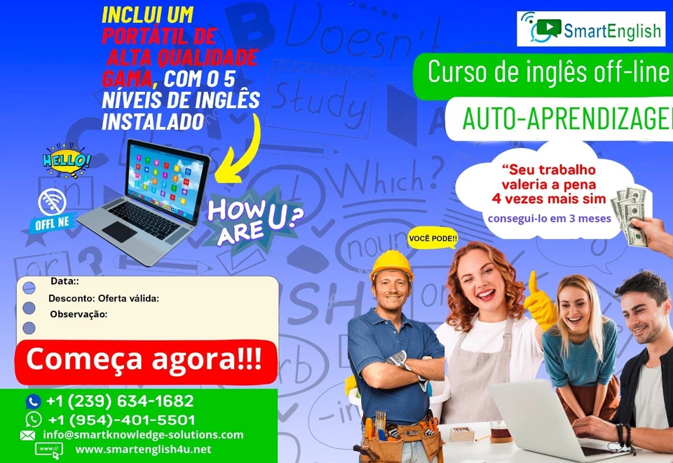 Aprenda inglês/Ganhe GRÁTIS uma laptop Core i5 8gb 128 SSD (Ver descrição) - Image 2 of 4