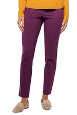 Denim  Co. Duo Stretch Any Day Slim Straight Pant Deep Wine