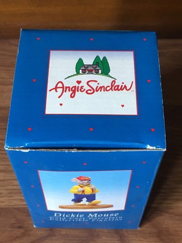 1993 Angie Sinclair Dickie Mouse Porcelain Christmas Figurine NEW IN BOX - Picture 2 of 2