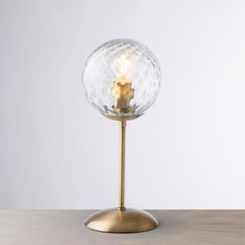 Lamp, Contemporary Design Brass Table Lamp with Glass Sphere Bon-593