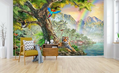 3D Tiger C14 Tapete Wandbild Fototapete Abnehmbarer Adrian Chesterman Zoe