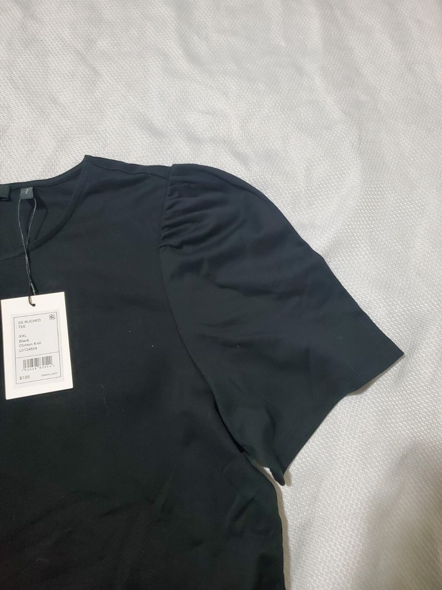 theory short sleeve ruched t shirt