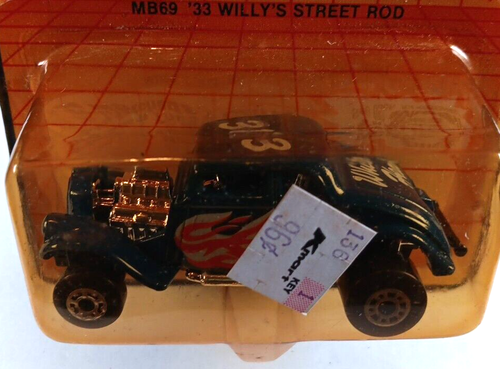 1982-1986 Matchbox 33 Willy's Street Rod MB69 blue w/flames - Picture 2 of 3