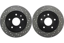Rear PAIR Disc Brake Rotor for 2008-2016 Chrysler Town & Country (43986)