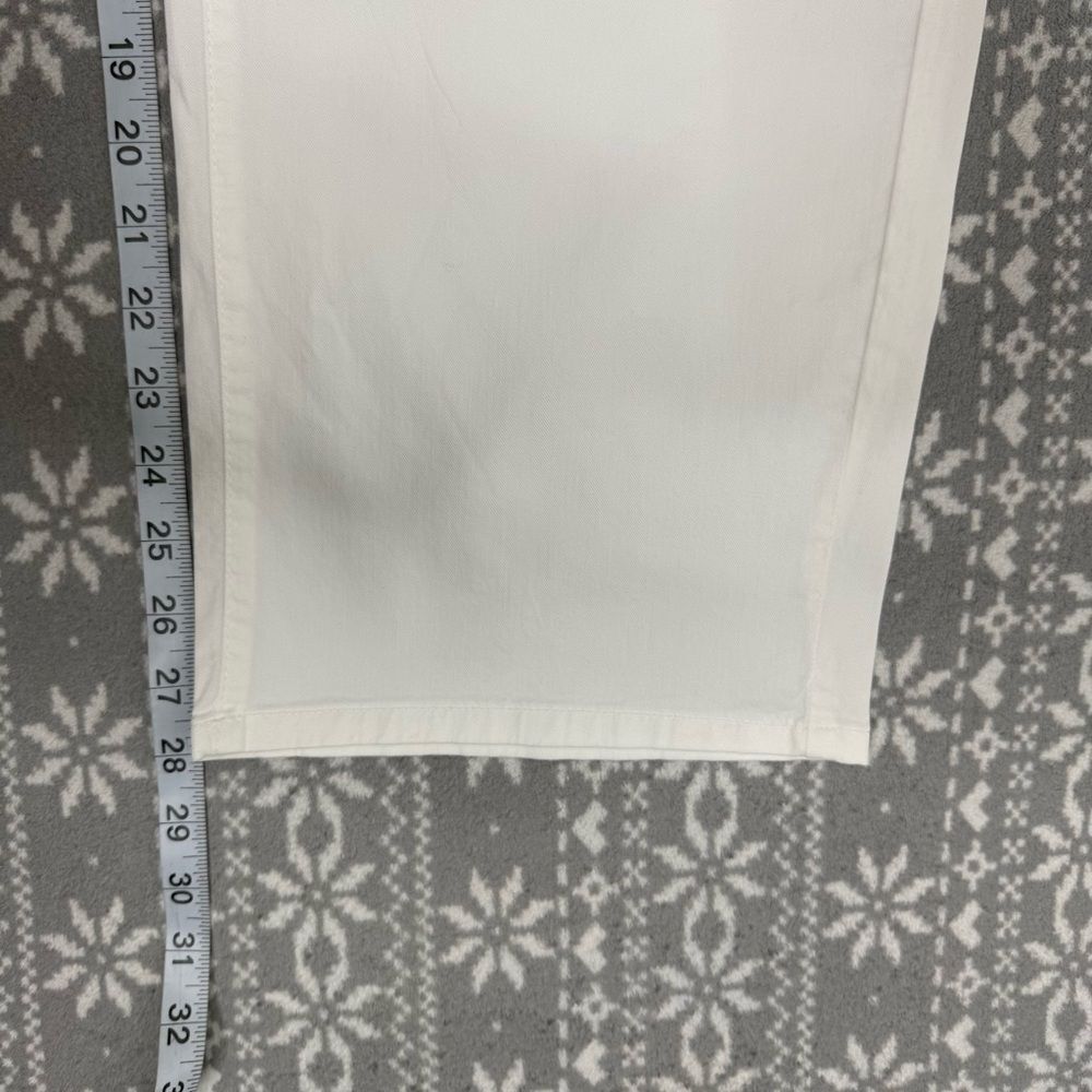 NWT Massimo Dutti Straight Leg Cotton Blend Trousers Cream White Size 8 thumbnail 11