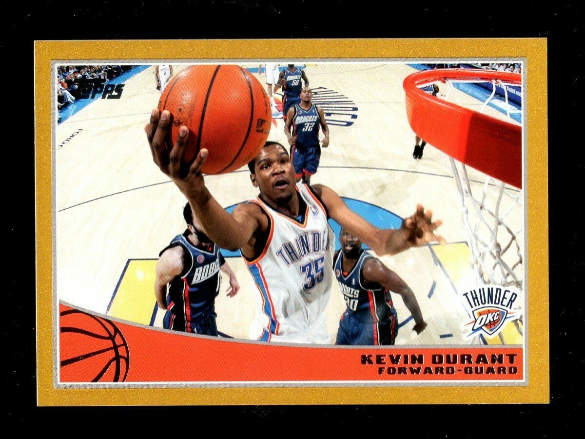2009-10 TOPPS GOLD #211 KEVIN DURANT 466/2009 OKLAHOMA CITY THUNDER