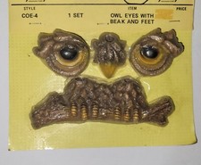 Vintage Owl Eyes Beak And Feet For Crafts Macrame