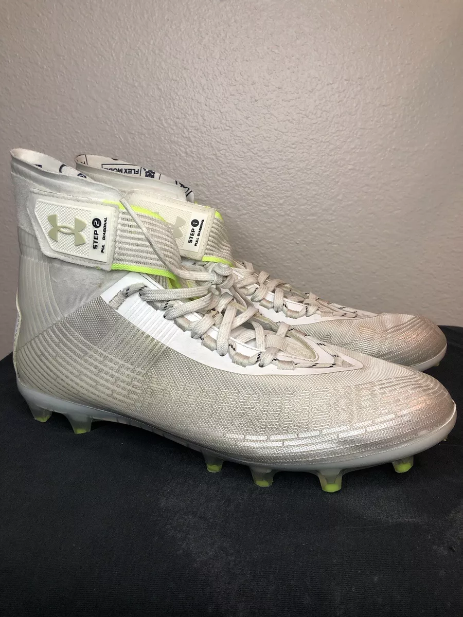 Under armour shop silver cleats