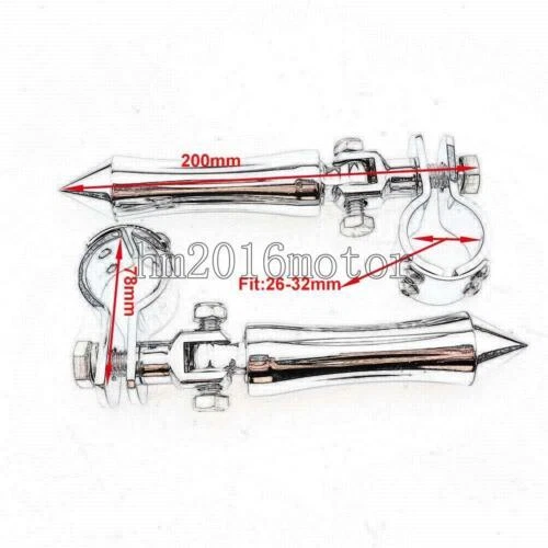 Black Highway Spike Foot Pegs Clamps For Harley Davidson Street Glide Road King - Image 2 of 4