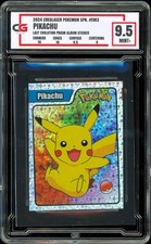 2024 Pokemon Last Evolution Puru Sticker SPARKLE HOLO EM3 ~ Pikachu ~ CG 9.5