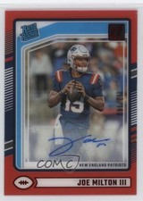 2024 Panini Clearly Donruss Rated Rookie Red 110/149 Joe Milton III #97 Auto 4f5