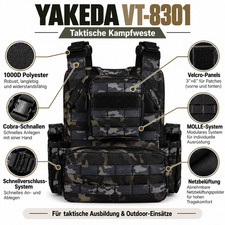 YAKEDA Taktische Weste VT8301 1000D Polyester Schutzausr&uuml;stung Airsoft Wildjagd*