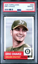 2025 Topps Living Set #820 Eric Chavez PSA 10 Gem Mint Card 119239397