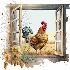 WSLWXSHM Diamond Art Painting Kits for Adults 12x12 inches, Rooster A