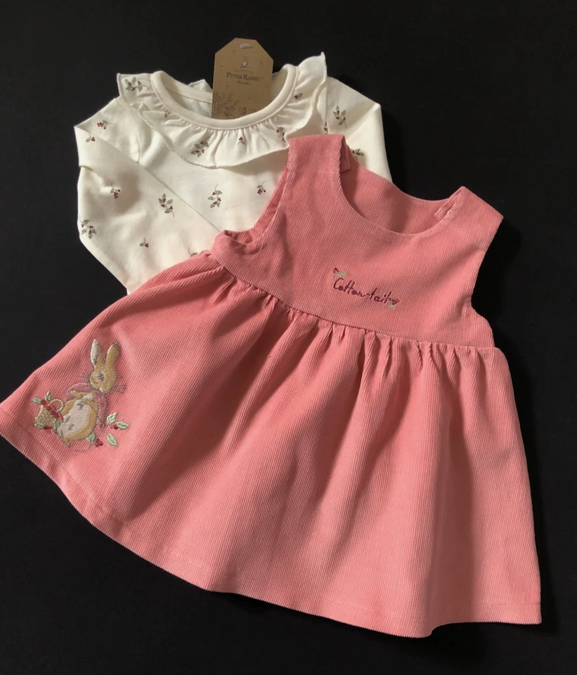 Baby Girls Peter Rabbits Friend Cottontail Dress Set - Image 4 of 4