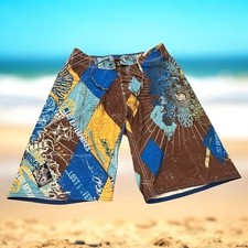 LOST Enterprises Board Shorts Mens 33 Multicolor Surf Swim Trunks Y2k Vintage