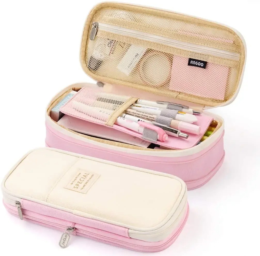 Case Zipper Pen Bag School Student Organizer Pouch Bag New