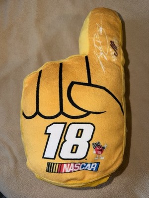 Joe Gibbs Racing Kyle Busch #18 NASCAR Yellow Plush Foam Finger Pillow Toy