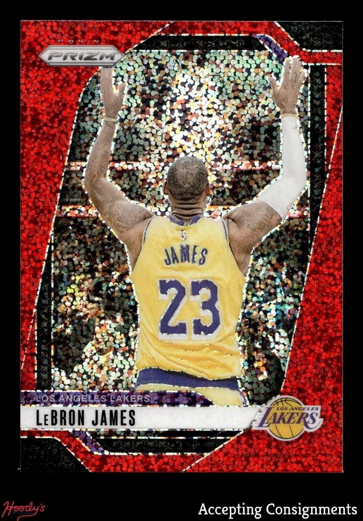 2024-25 Panini Prizm Prizms Red Sparkle #130 LeBron James LA LAKERS