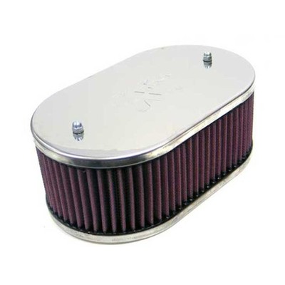 K&N Schraubluftfilter (groß oval 63 mm), passend für Weber DGV, DGAV, DGMS, DGAS, DGAR