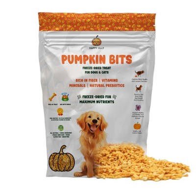 Happy Olly Pumpkin Treats for Dogs Digestion 2oz - Freeze 2 Ounce (Pack of 1) 