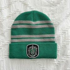 Harry Potter Slytherin Kids Knit Beanie Hat 6-14 Years Wizarding World Green