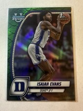 2025 Bowman Chrome U Isaiah Evans Green Reptilian Refractor #’d 27/75 Duke