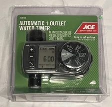 NEW Ace Automatic 1 Outlet Water Timer -Digital Screen Lawn Garden 7436728