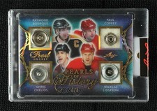 2020 Leaf Pearl Pearls of History Quad Gold 1/1 Ray Bourque Paul Coffey HOF 14hk