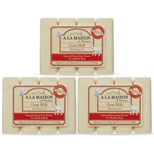 Hypoallergenic Unscented Bar Soap - Triple French Milled Natural Moisturizing...