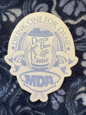 DUTCH Bros BLUE Drink ONE For DANE Vintage OLD Style STICKER Coffee HTF MDA