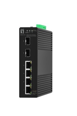 LevelOne Hilbert 6-Port Gigabit Smart Lite Switch, 4 x Gigabit RJ45, 2 x Gigabit