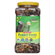 Parrot Food Seed Mix Premium Blend 4 lb Jar Bird Treat
